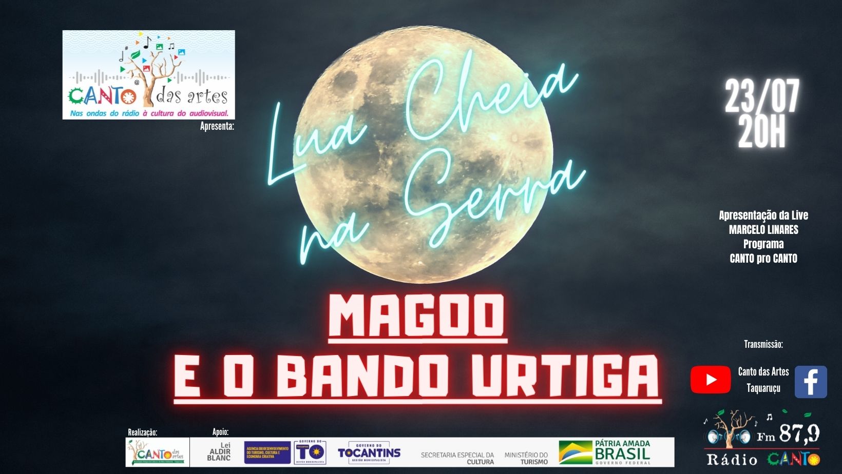 “Lua Cheia na Serra” no Canto das Artes retorna nesta sexta-feira 23, com participação de Magoo e o bando Urtiga.